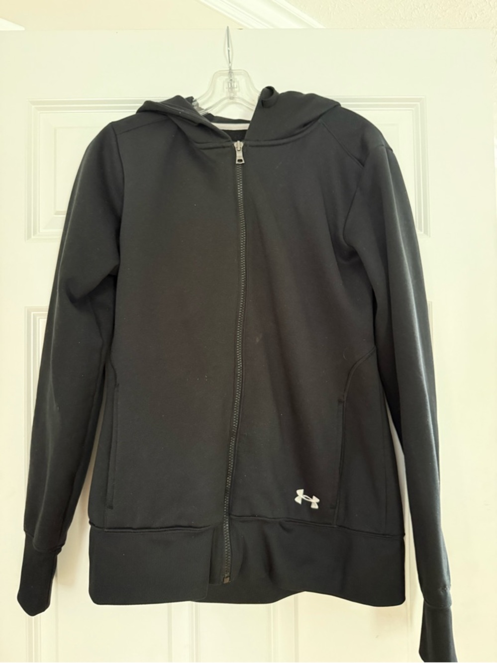Under Armour Black Microfleece Hoodie with Logo Tag